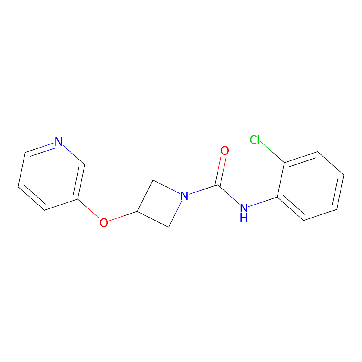 N-(2-chlorophenyl)-3-(pyridin-3-yloxy)azetidine-1-carboxamide molecular structure, CAS 1904318-11-1