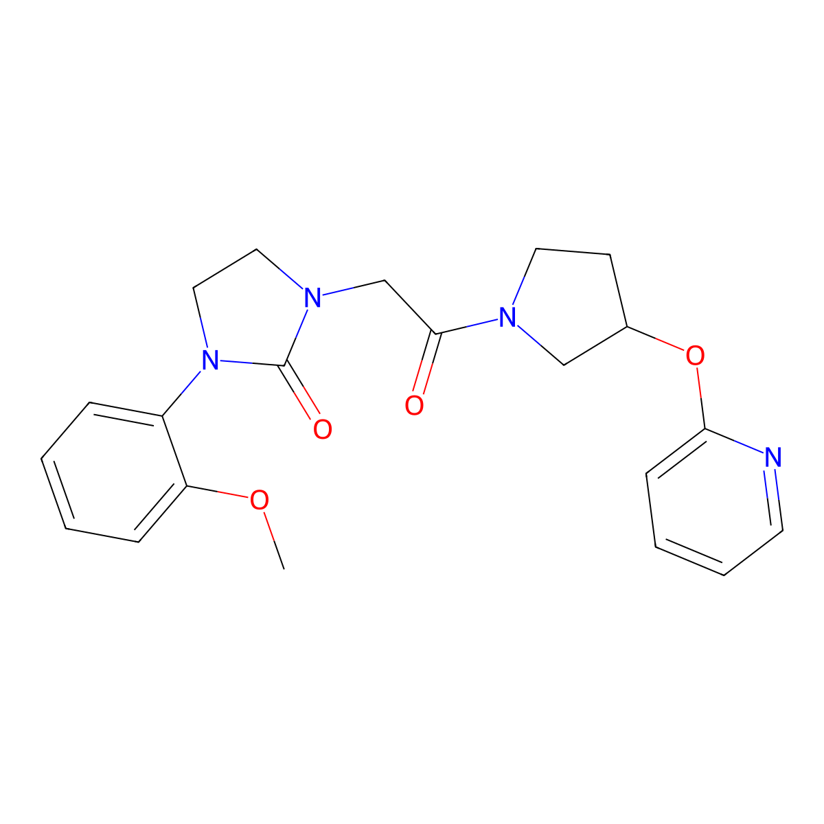 1-(2-Methoxyphenyl)-3-(2-oxo-2-(3-(pyridin-2-yloxy)pyrrolidin-1-yl)ethyl)imidazolidin-2-one molecular structure, CAS 1904327-32-7