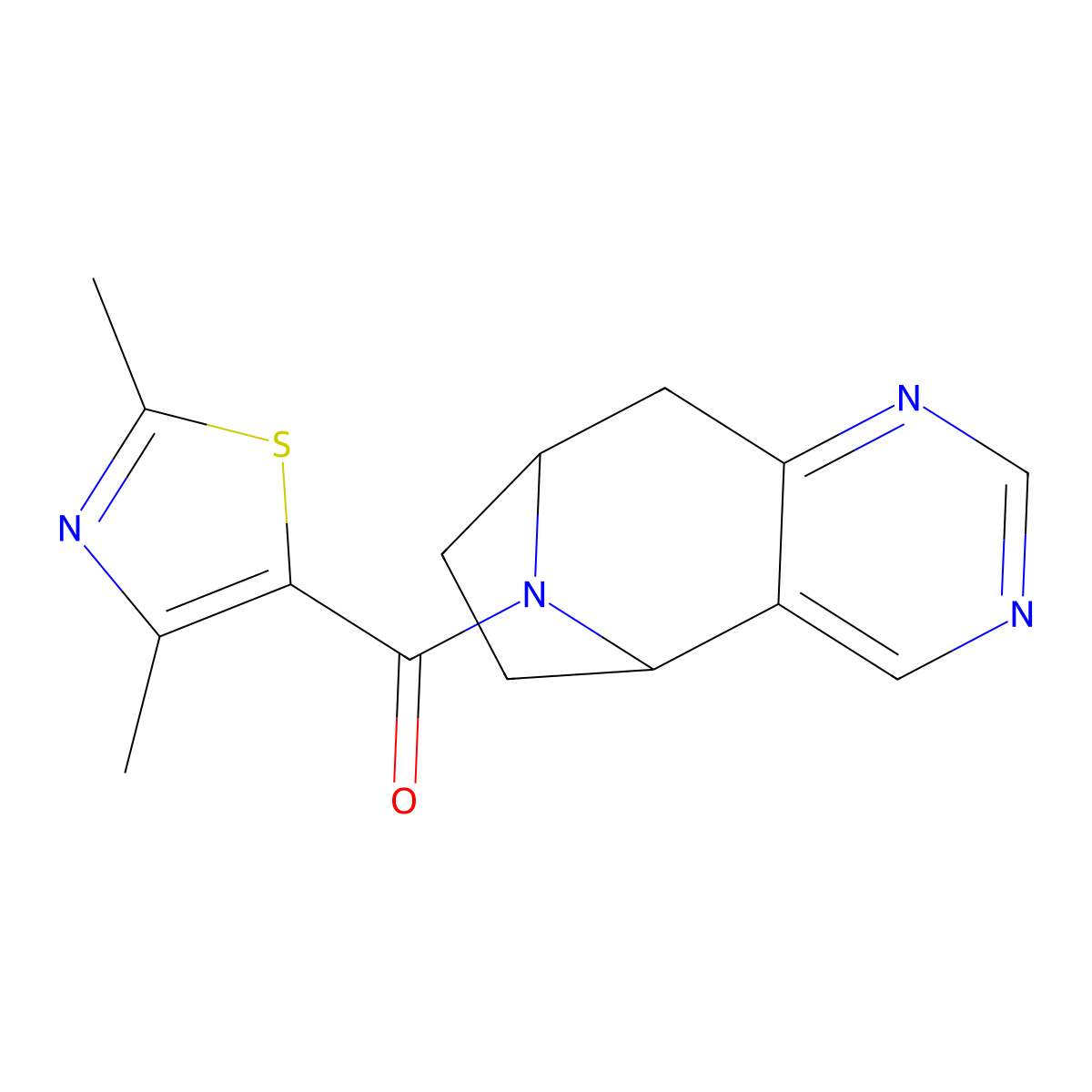 12-(2,4-Dimethyl-1,3-thiazole-5-carbonyl)-4,6,12-triazatricyclo[7.2.1.0^{2,7}]dodeca-2(7),3,5-triene molecular structure, CAS 1904333-98-7
