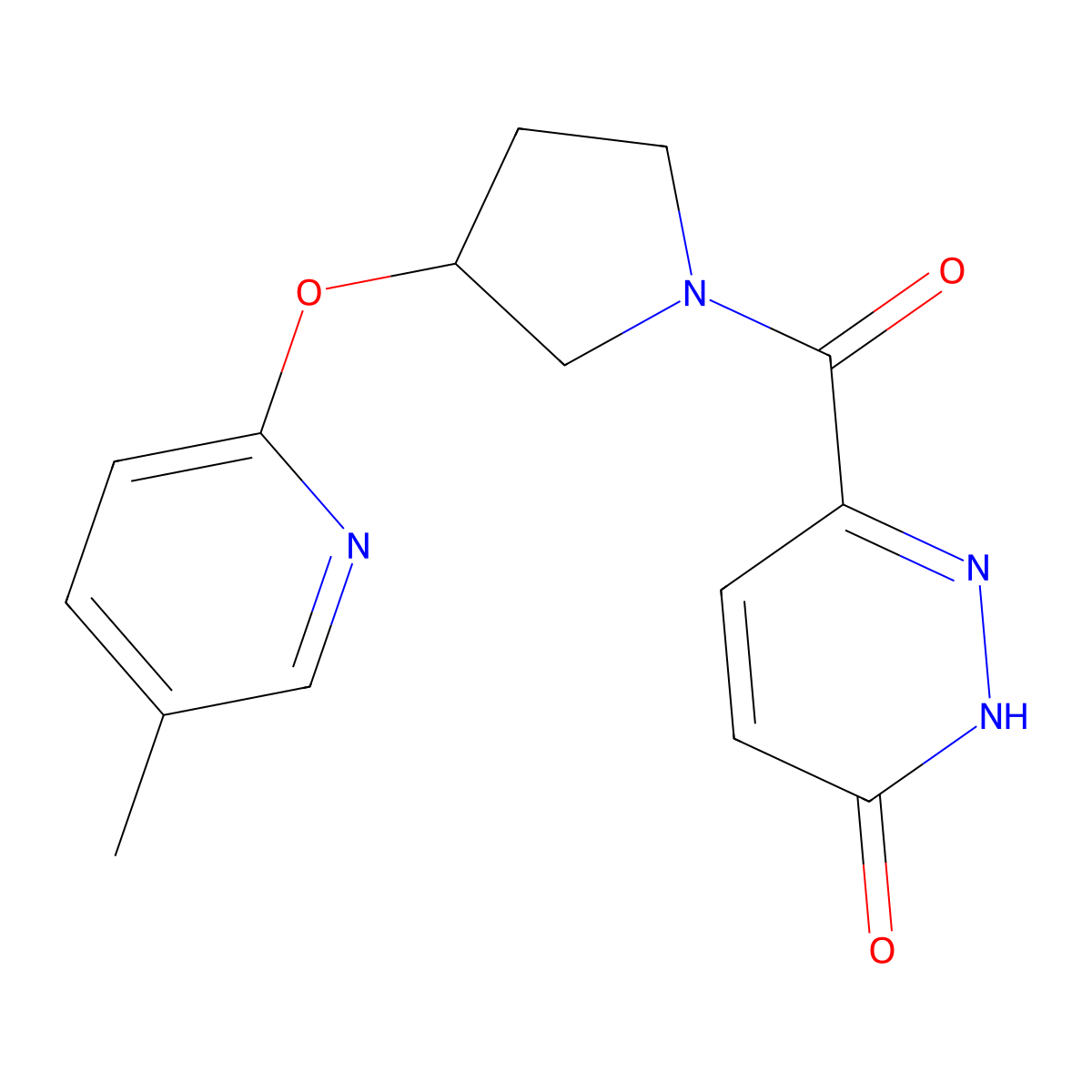 6-(3-((5-methylpyridin-2-yl)oxy)pyrrolidine-1-carbonyl)pyridazin-3(2H)-one molecular structure, CAS 1904338-04-0