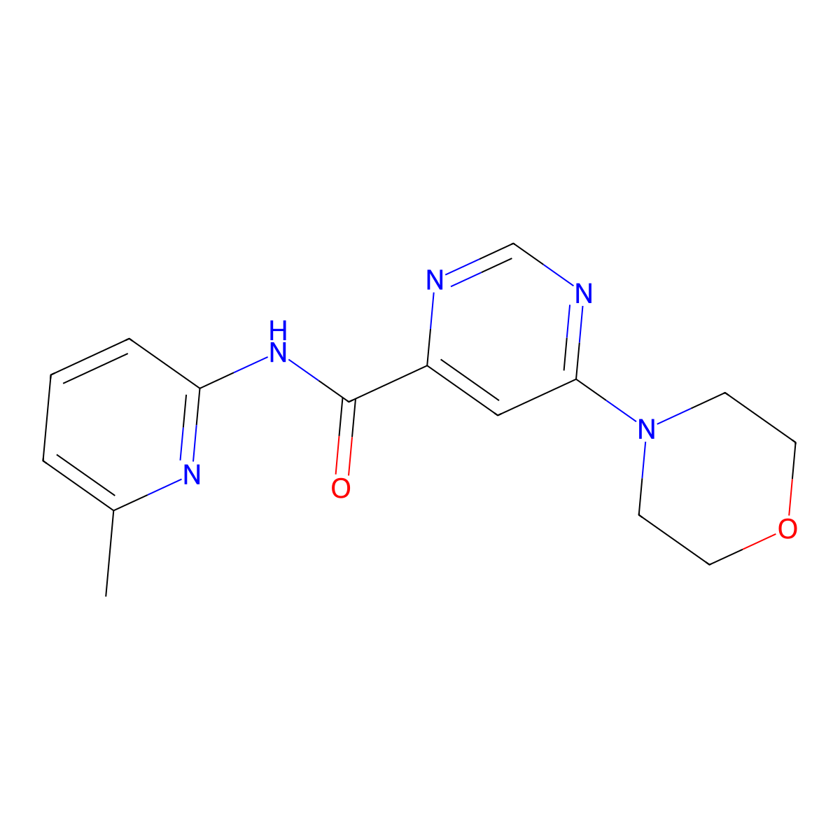 N-(6-methylpyridin-2-yl)-6-morpholinopyrimidine-4-carboxamide molecular structure, CAS 1904356-31-5