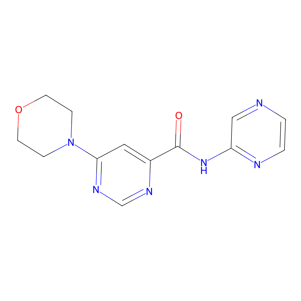 6-morpholino-N-(pyrazin-2-yl)pyrimidine-4-carboxamide molecular structure, CAS 1904356-60-0