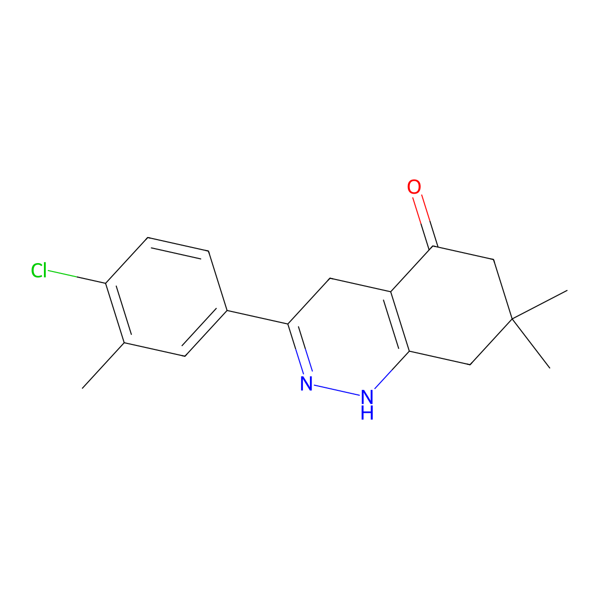 3-(4-Chloro-3-methylphenyl)-7,7-dimethyl-1,4,6,8-tetrahydrocinnolin-5-one molecular structure, CAS 190436-31-8