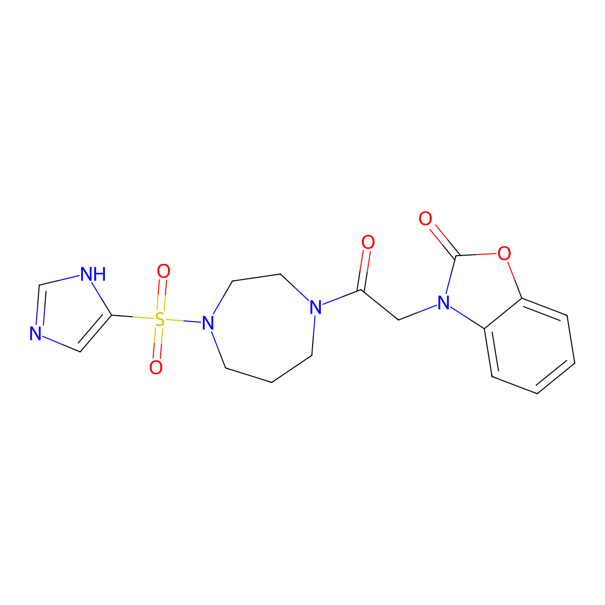 3-(2-(4-((1H-imidazol-4-yl)sulfonyl)-1,4-diazepan-1-yl)-2-oxoethyl)benzo[d]oxazol-2(3H)-one molecular structure, CAS 1904364-66-4