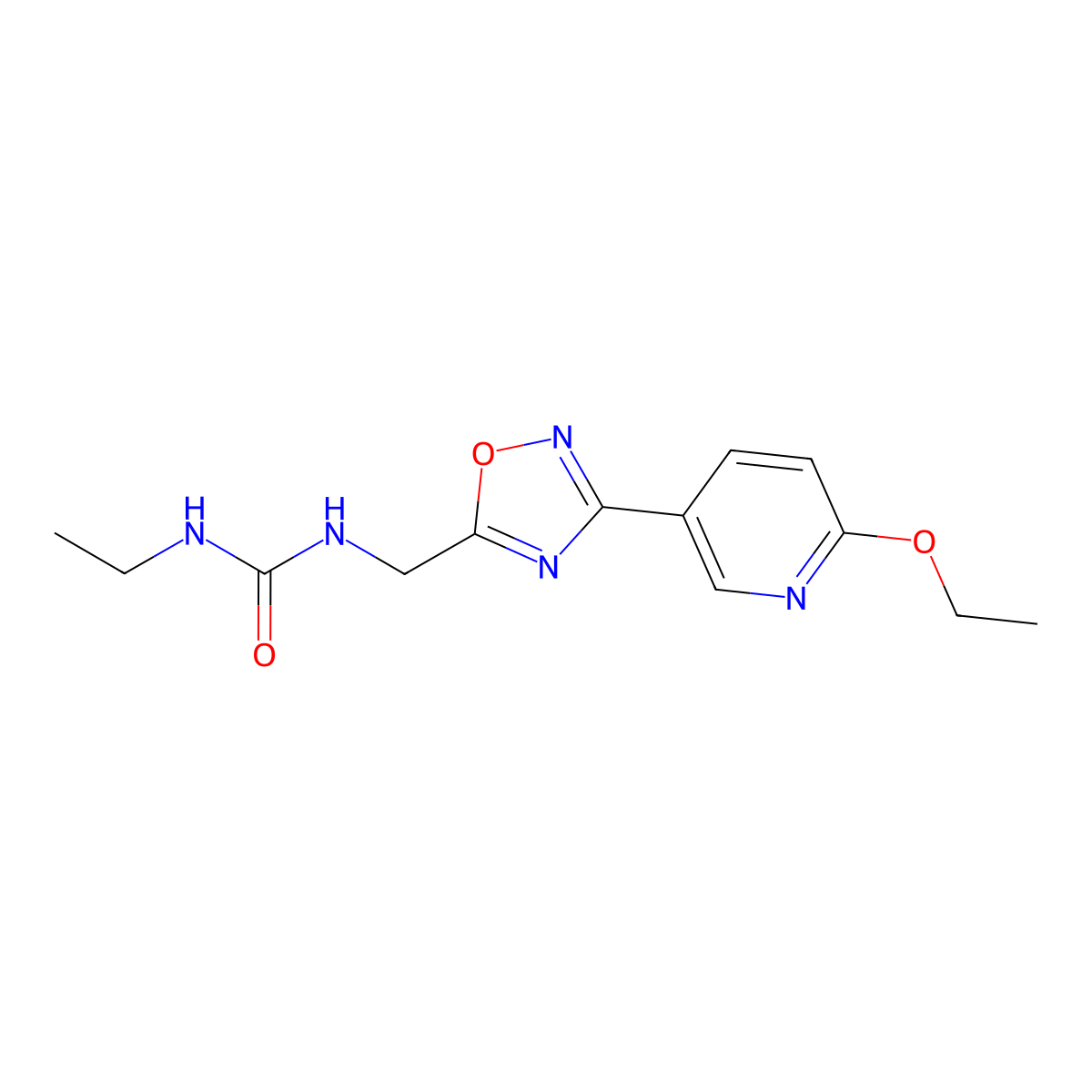 1-((3-(6-Ethoxypyridin-3-yl)-1,2,4-oxadiazol-5-yl)methyl)-3-ethylurea molecular structure, CAS 1904368-29-1