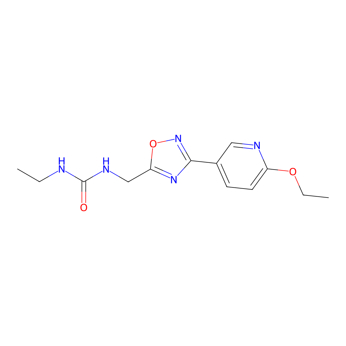 1-((3-(6-Ethoxypyridin-3-yl)-1,2,4-oxadiazol-5-yl)methyl)-3-ethylurea molecular structure, CAS 1904368-29-1