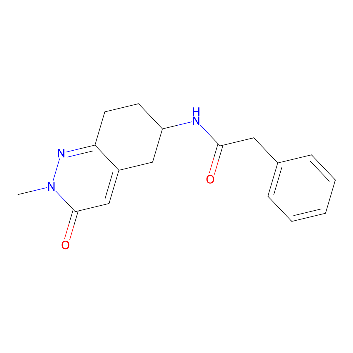 N-(2-methyl-3-oxo-2,3,5,6,7,8-hexahydrocinnolin-6-yl)-2-phenylacetamide molecular structure, CAS 1904369-97-6