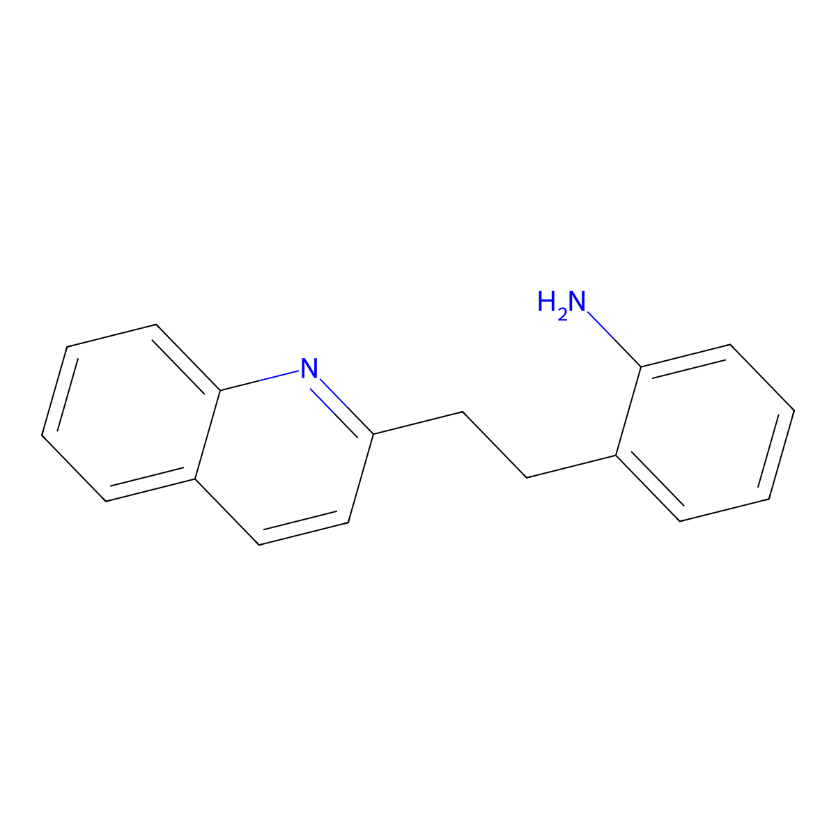 [2-(2-Quinolin-2-ylethyl)phenyl]amine molecular structure, CAS 190437-55-9