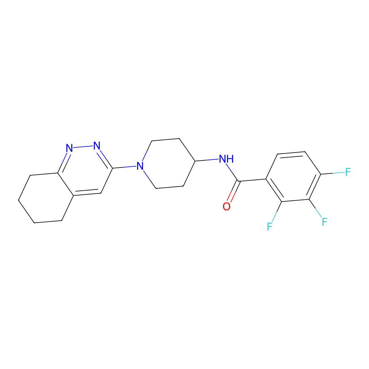 2,3,4-trifluoro-N-[1-(5,6,7,8-tetrahydrocinnolin-3-yl)piperidin-4-yl]benzamide molecular structure, CAS 1904370-83-7