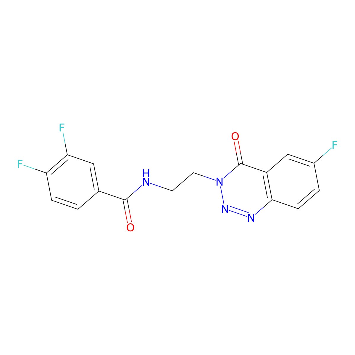 3,4-difluoro-N-(2-(6-fluoro-4-oxobenzo[d][1,2,3]triazin-3(4H)-yl)ethyl)benzamide molecular structure, CAS 1904371-43-2