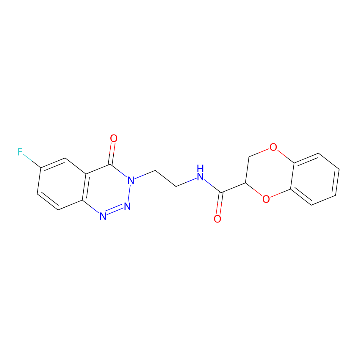 N-(2-(6-fluoro-4-oxobenzo[d][1,2,3]triazin-3(4H)-yl)ethyl)-2,3-dihydrobenzo[b][1,4]dioxine-2-carboxamide molecular structure, CAS 1904371-55-6