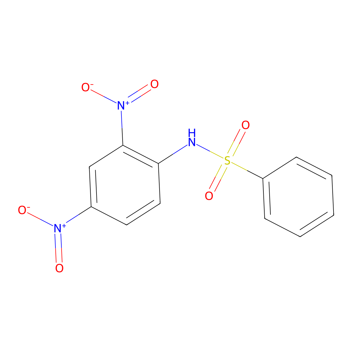 N-(2,4-dinitrophenyl)benzenesulfonamide molecular structure, CAS 19044-85-0