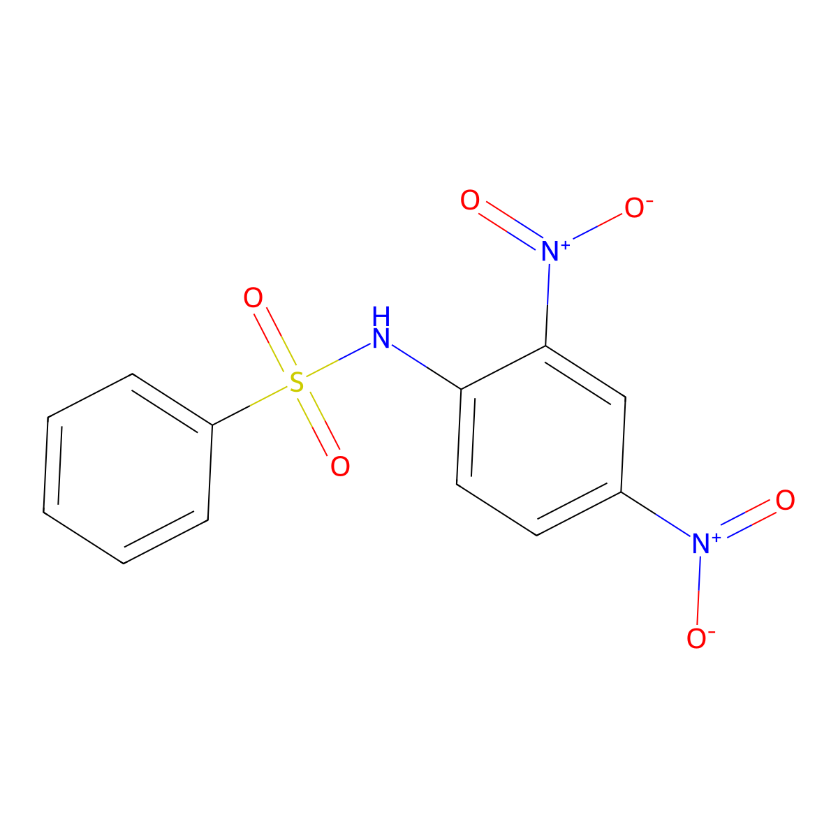 N-(2,4-dinitrophenyl)benzenesulfonamide molecular structure, CAS 19044-85-0