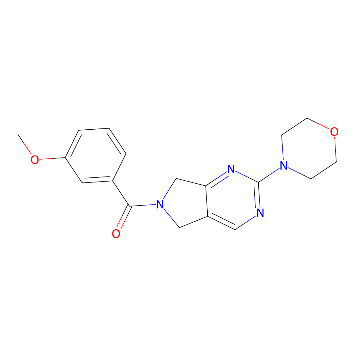 (3-methoxyphenyl)(2-morpholino-5,7-dihydro-6H-pyrrolo[3,4-d]pyrimidin-6-yl)methanone molecular structure, CAS 1904401-26-8