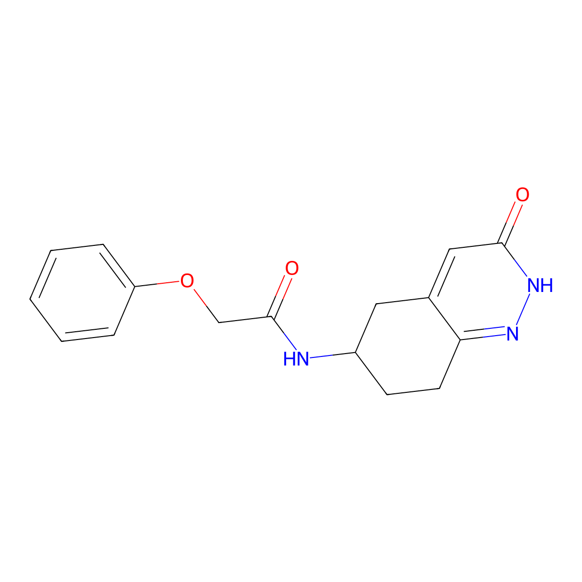 N-(3-oxo-2,3,5,6,7,8-hexahydrocinnolin-6-yl)-2-phenoxyacetamide molecular structure, CAS 1904407-05-1