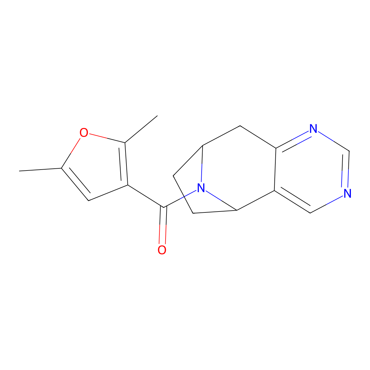 12-(2,5-Dimethylfuran-3-carbonyl)-4,6,12-triazatricyclo[7.2.1.0^{2,7}]dodeca-2(7),3,5-triene molecular structure, CAS 1904410-76-9