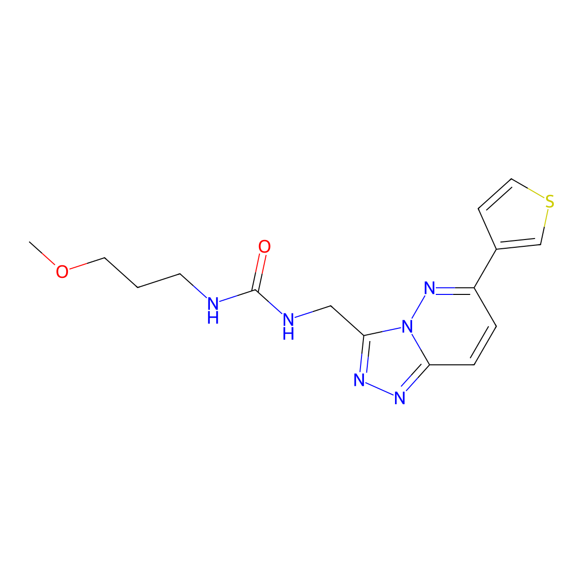 1-(3-Methoxypropyl)-3-((6-(thiophen-3-yl)-[1,2,4]triazolo[4,3-b]pyridazin-3-yl)methyl)urea molecular structure, CAS 1904411-68-2