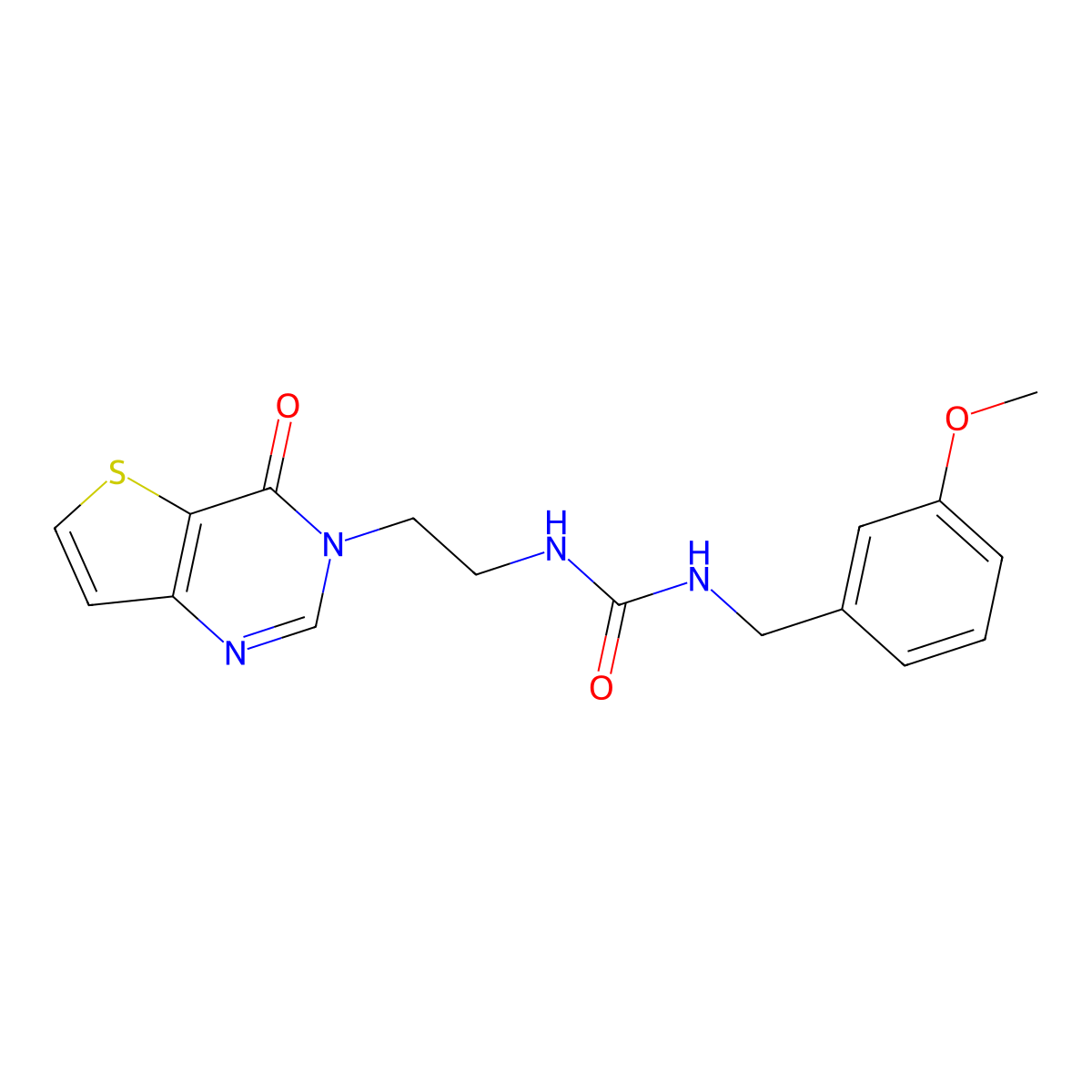 1-(3-methoxybenzyl)-3-(2-(4-oxothieno[3,2-d]pyrimidin-3(4H)-yl)ethyl)urea molecular structure, CAS 1904414-04-5