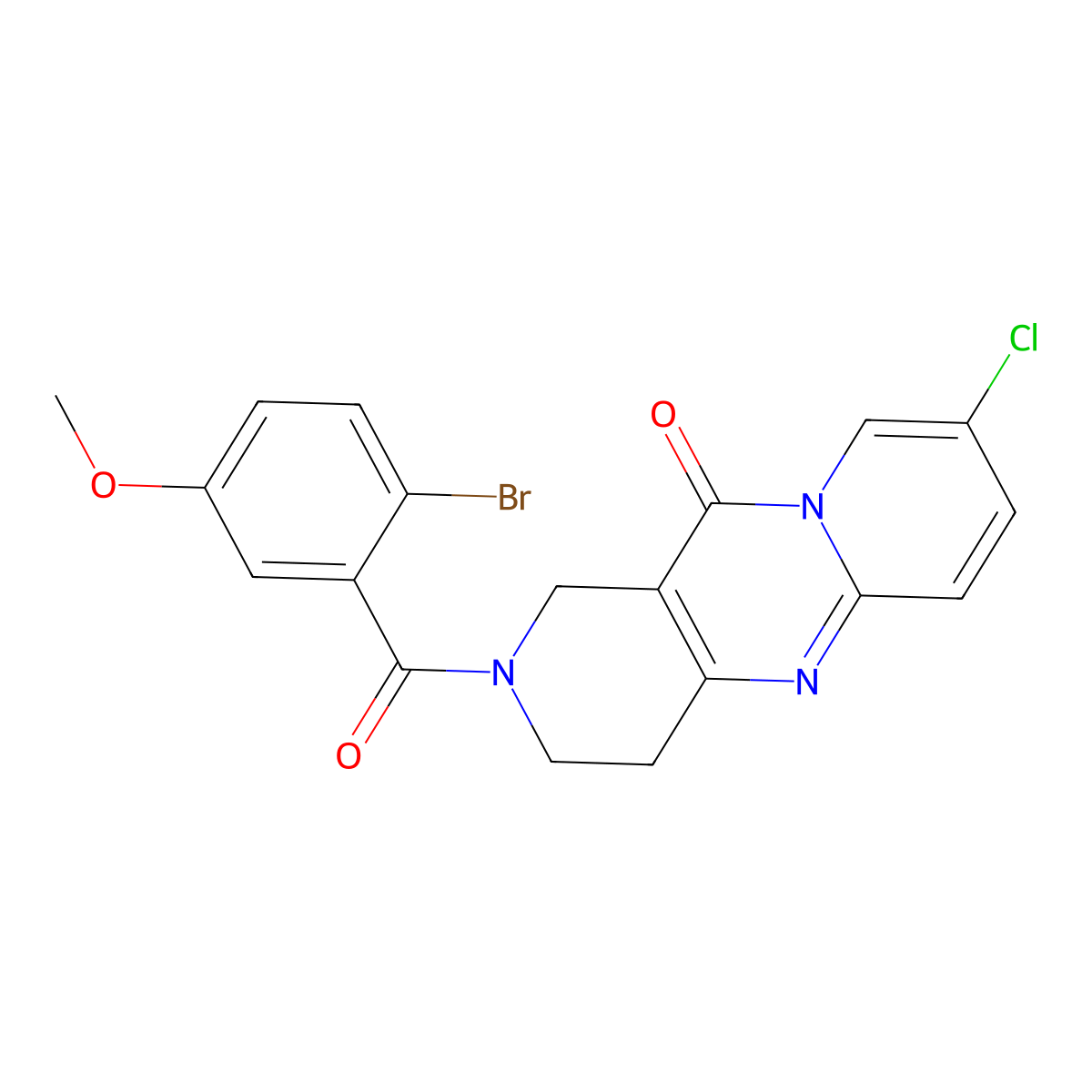 2-(2-bromo-5-methoxybenzoyl)-8-chloro-3,4-dihydro-1H-dipyrido[1,2-a:4',3'-d]pyrimidin-11(2H)-one molecular structure, CAS 1904414-63-6
