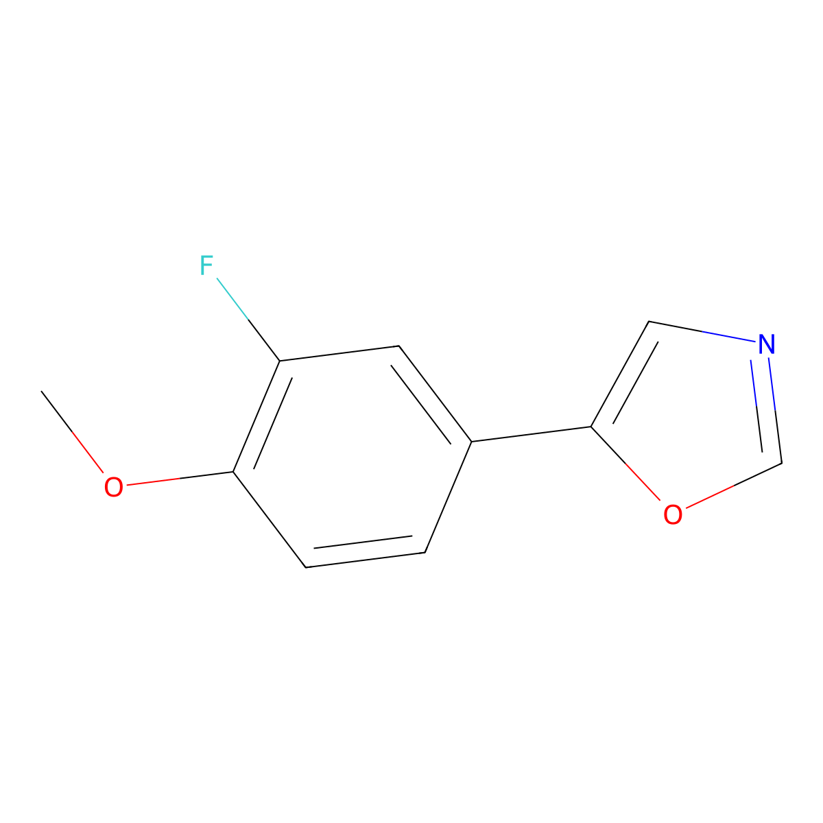 5-(3-Fluoro-4-methoxyphenyl)oxazole molecular structure, CAS 1904415-95-7