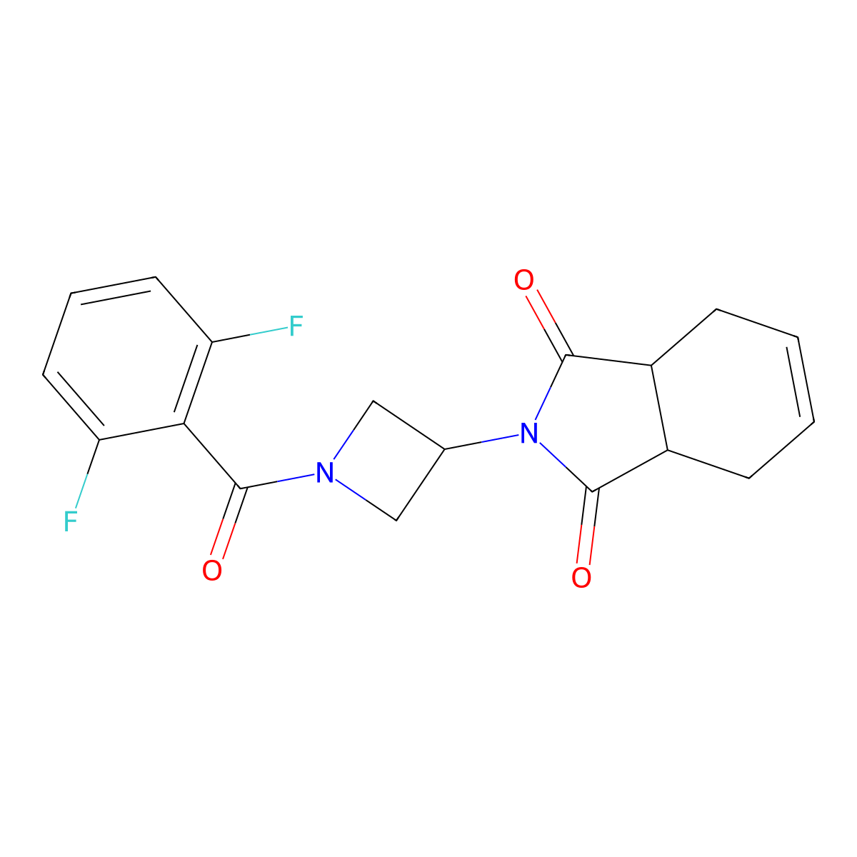 2-(1-(2,6-difluorobenzoyl)azetidin-3-yl)-3a,4,7,7a-tetrahydro-1H-isoindole-1,3(2H)-dione molecular structure, CAS 1904417-52-2