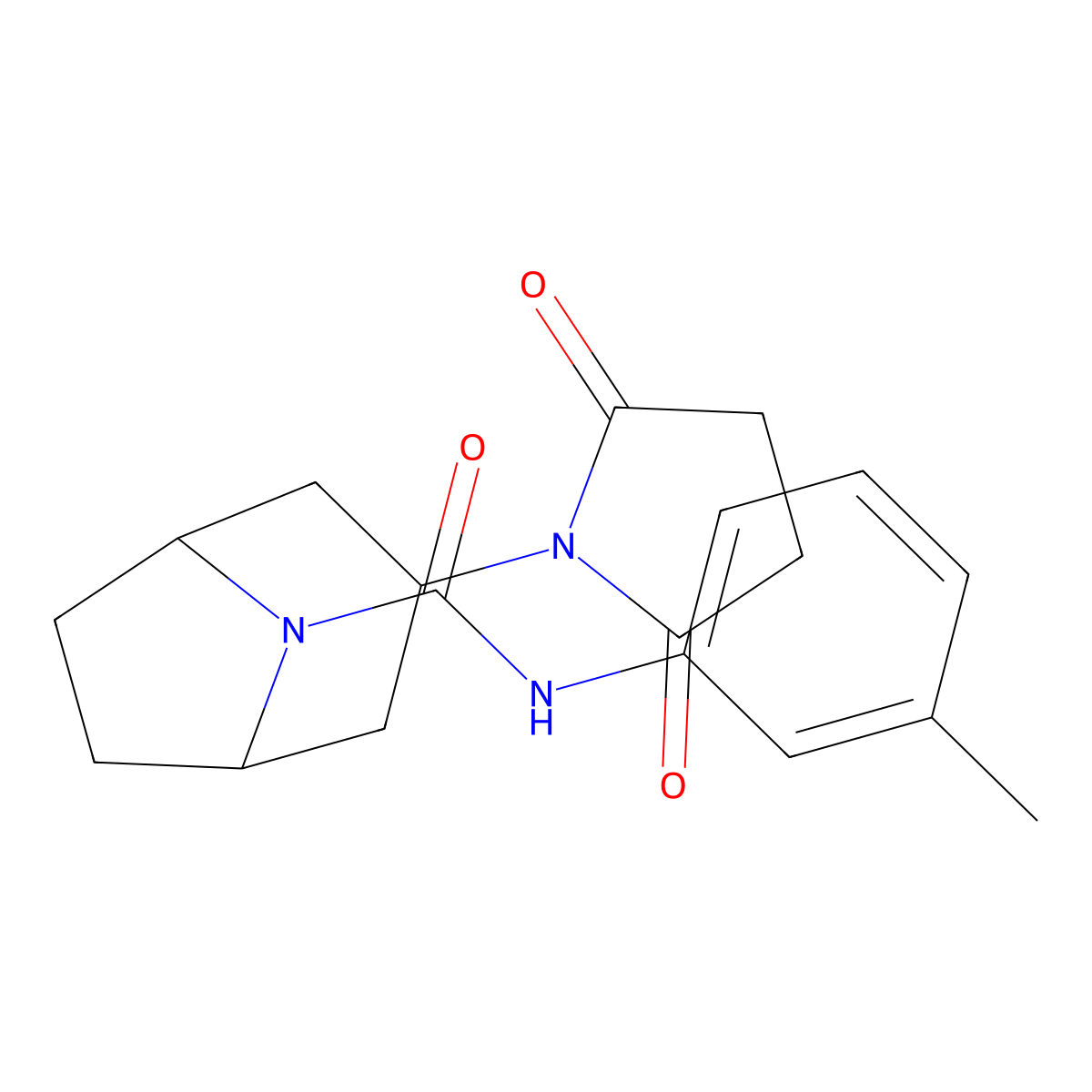 3-(2,5-dioxopyrrolidin-1-yl)-N-(3-methylphenyl)-8-azabicyclo[3.2.1]octane-8-carboxamide molecular structure, CAS 1904420-03-6