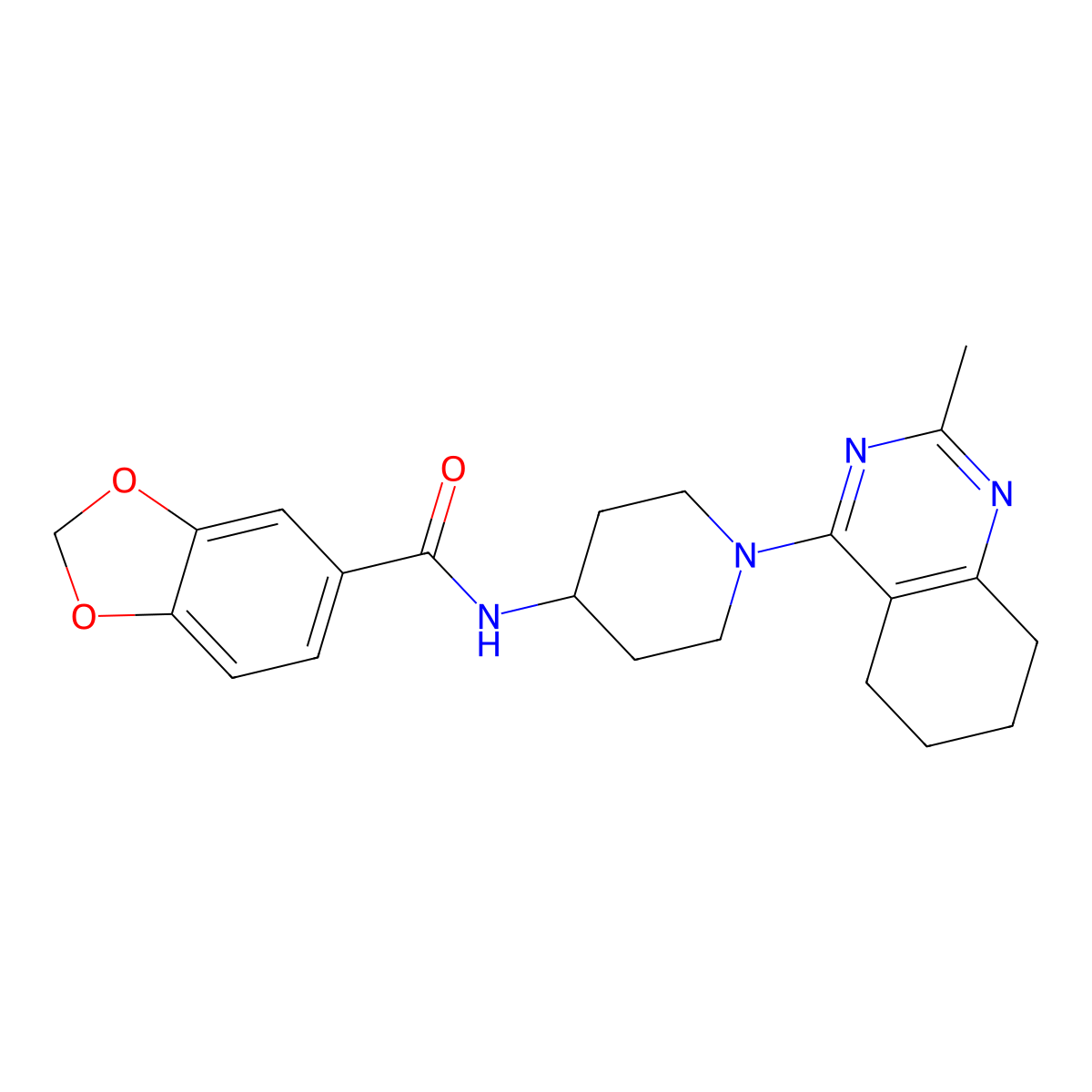 N-(1-(2-methyl-5,6,7,8-tetrahydroquinazolin-4-yl)piperidin-4-yl)benzo[d][1,3]dioxole-5-carboxamide molecular structure, CAS 1904420-30-9