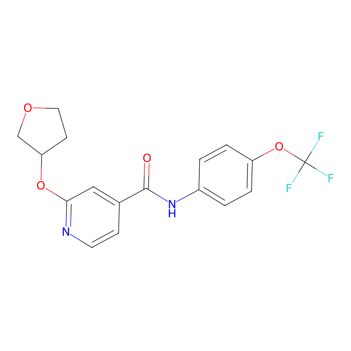 2-(oxolan-3-yloxy)-N-[4-(trifluoromethoxy)phenyl]pyridine-4-carboxamide molecular structure, CAS 1904423-30-8