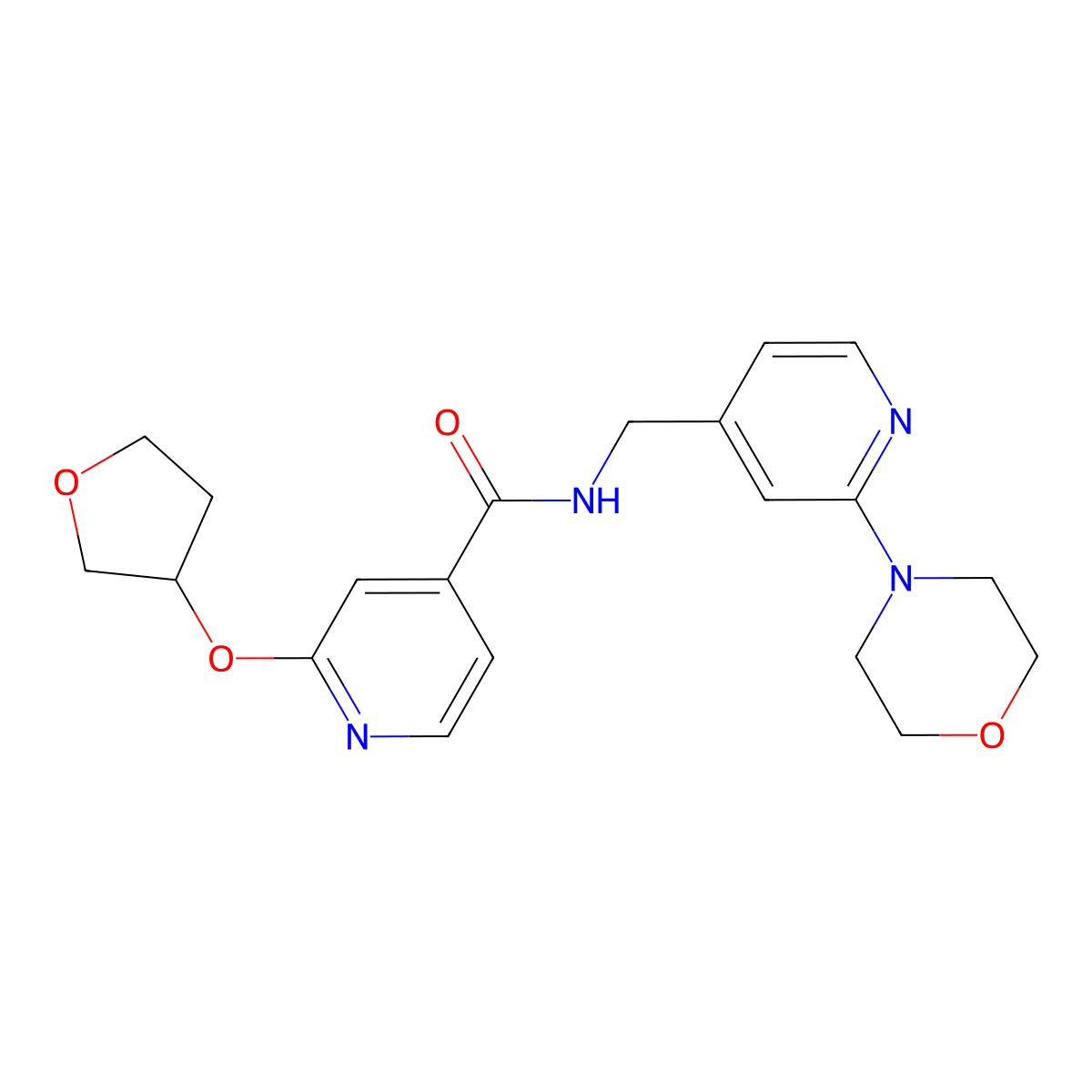 N-((2-morpholinopyridin-4-yl)methyl)-2-((tetrahydrofuran-3-yl)oxy)isonicotinamide molecular structure, CAS 1904432-34-3
