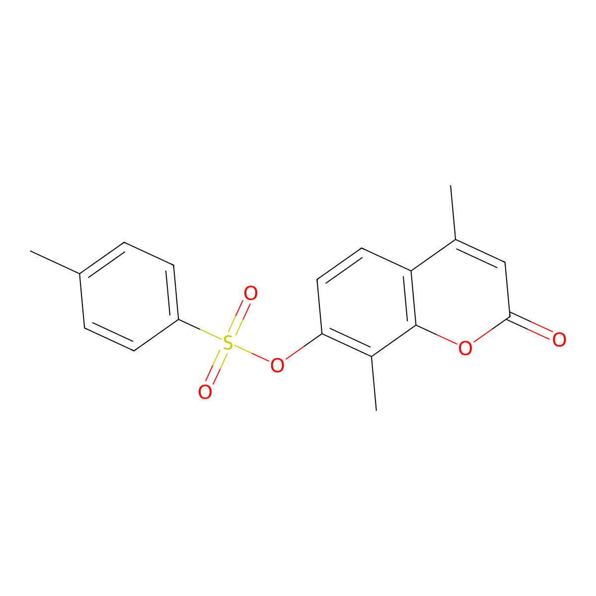 4,8-dimethyl-2-oxo-2H-chromen-7-yl 4-methylbenzene-1-sulfonate molecular structure, CAS 19046-43-6