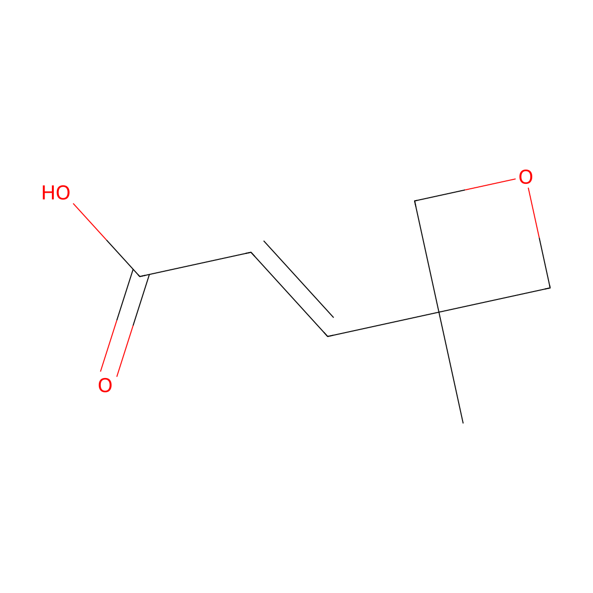 (2E)-3-(3-methyloxetan-3-yl)prop-2-enoic acid molecular structure, CAS 1904625-17-7