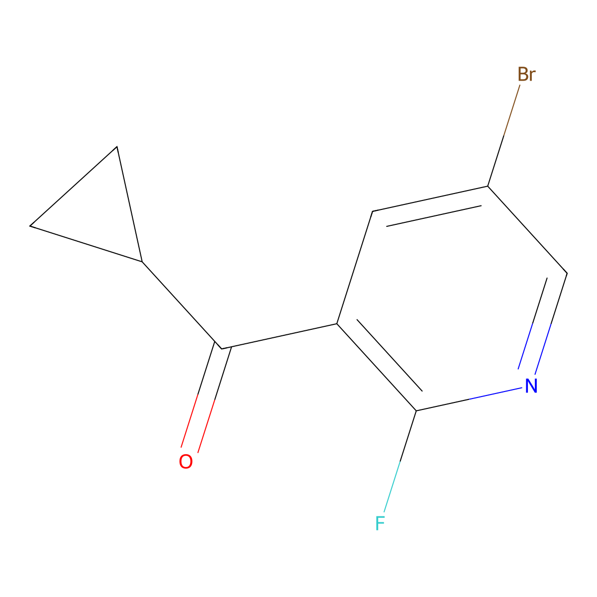 (5-Bromo-2-fluoro-3-pyridinyl)cyclopropylmethanone molecular structure, CAS 1904650-65-2