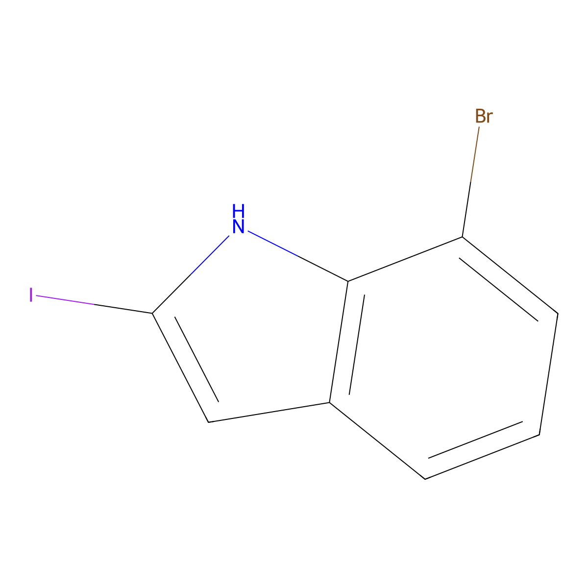 7-Bromo-2-iodo-1H-indole molecular structure, CAS 1904650-74-3