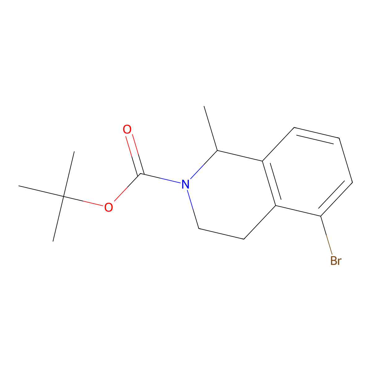 tert-Butyl 5-bromo-1-methyl-3,4-dihydroisoquinoline-2(1H)-carboxylate molecular structure, CAS 1904662-10-7