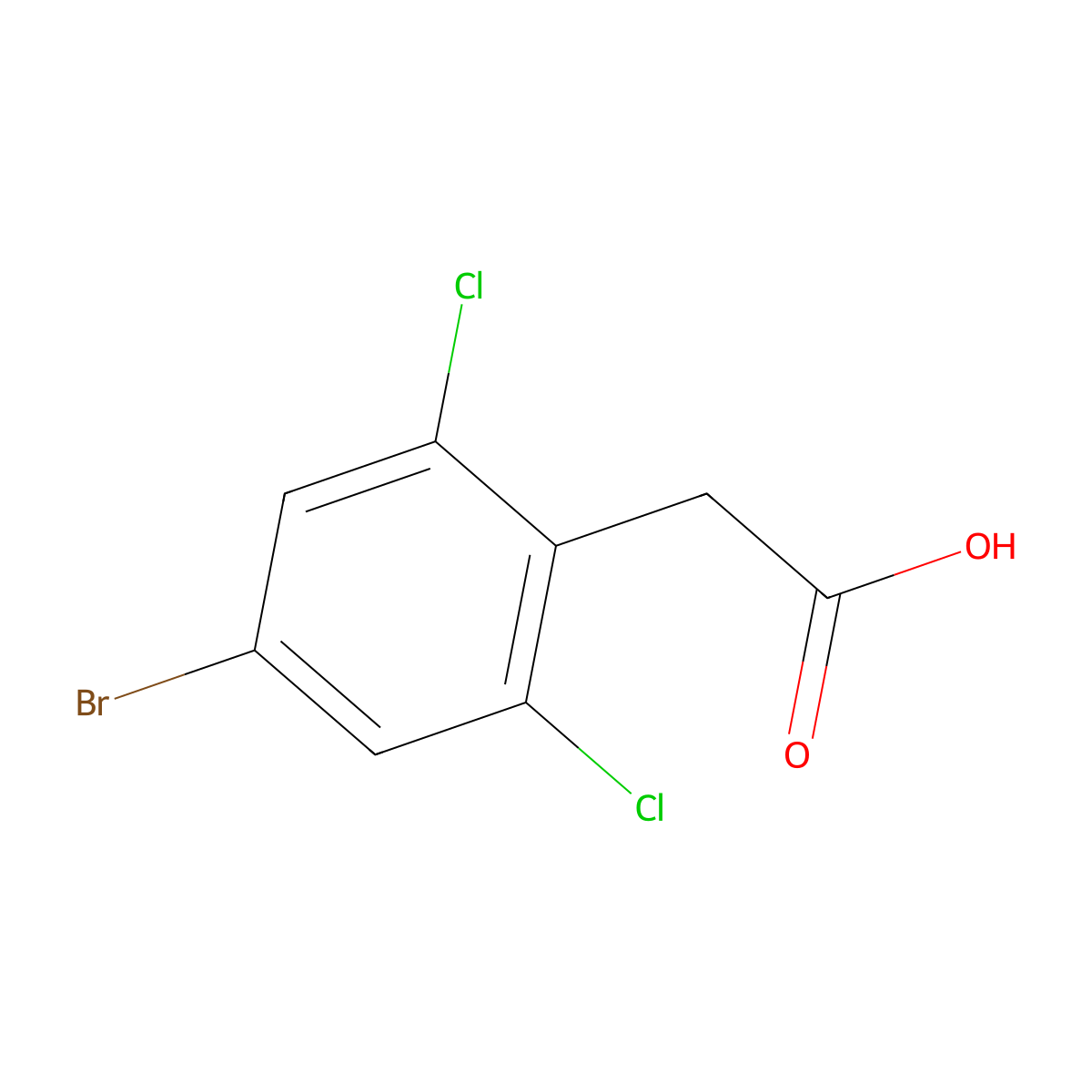 2-(4-Bromo-2,6-dichlorophenyl)acetic acid molecular structure, CAS 1904663-01-9