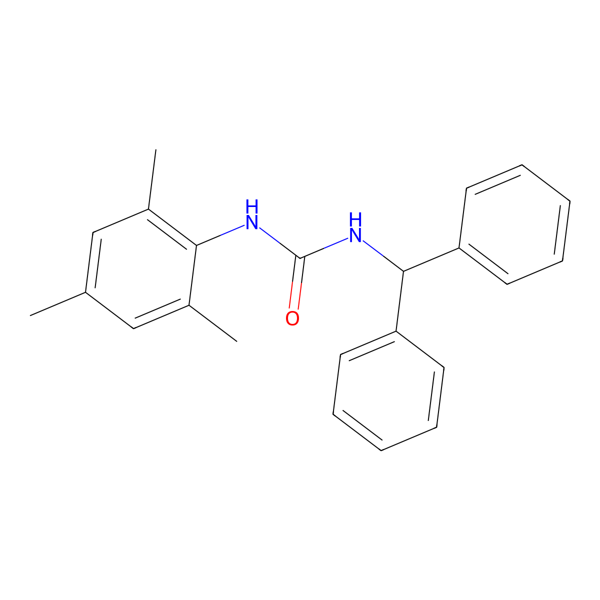 1-(Diphenylmethyl)-3-(2,4,6-trimethylphenyl)urea molecular structure, CAS 1904951-21-8