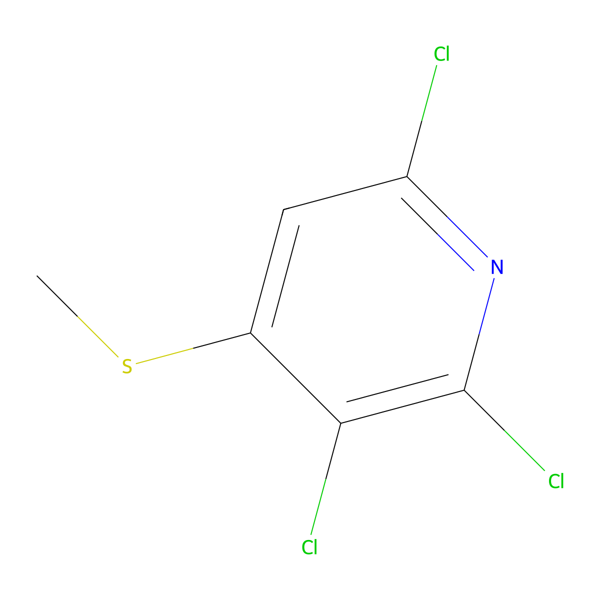 2,3,6-Trichloro-4-(methylthio)pyridine molecular structure, CAS 19050-51-2