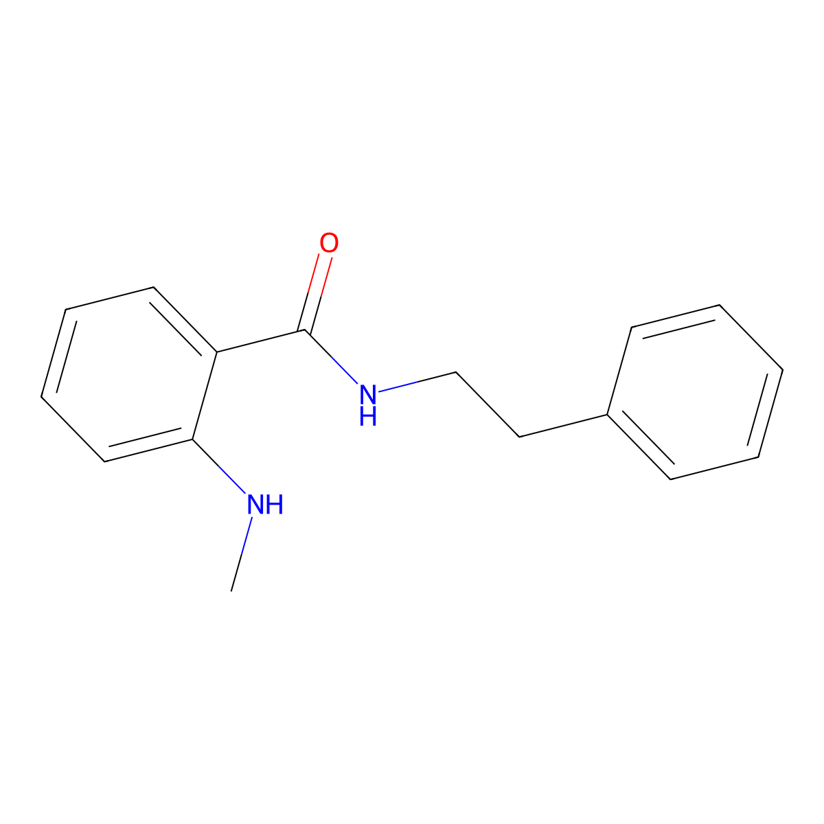 2-(methylamino)-N-phenethylbenzamide molecular structure, CAS 19050-63-6