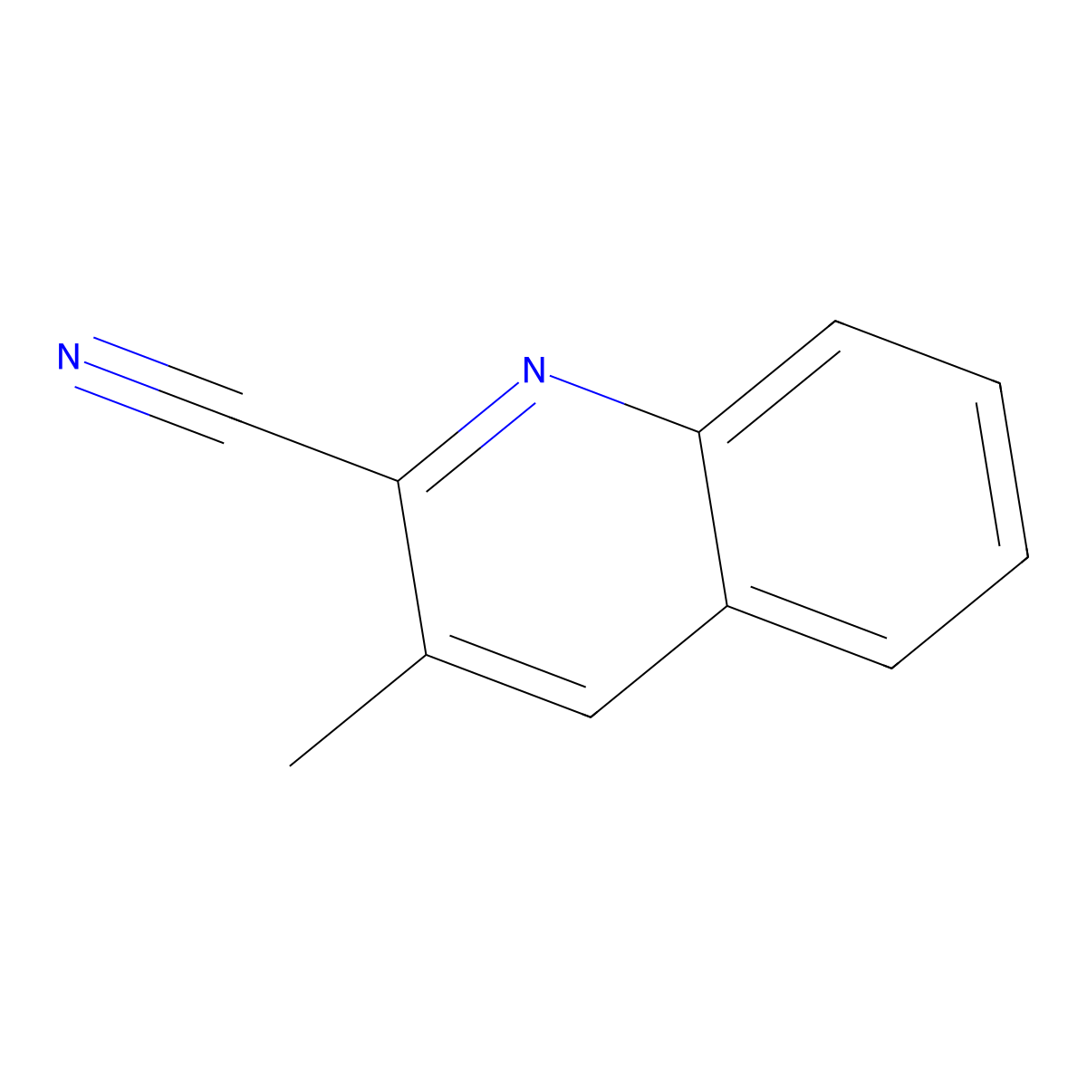 3-Methylquinoline-2-carbonitrile molecular structure, CAS 19051-05-9