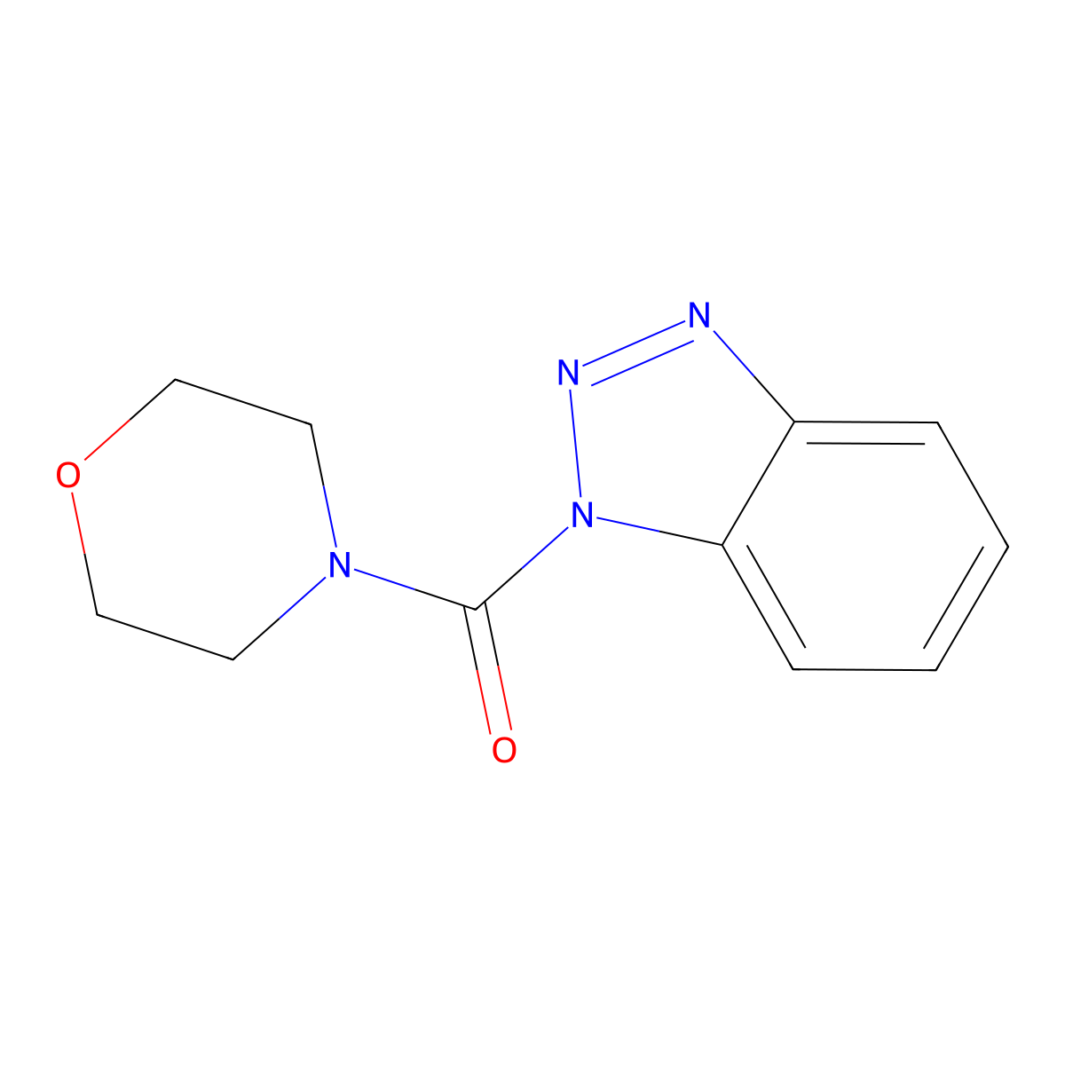 1-(morpholine-4-carbonyl)-1H-1,2,3-benzotriazole molecular structure, CAS 190511-45-6