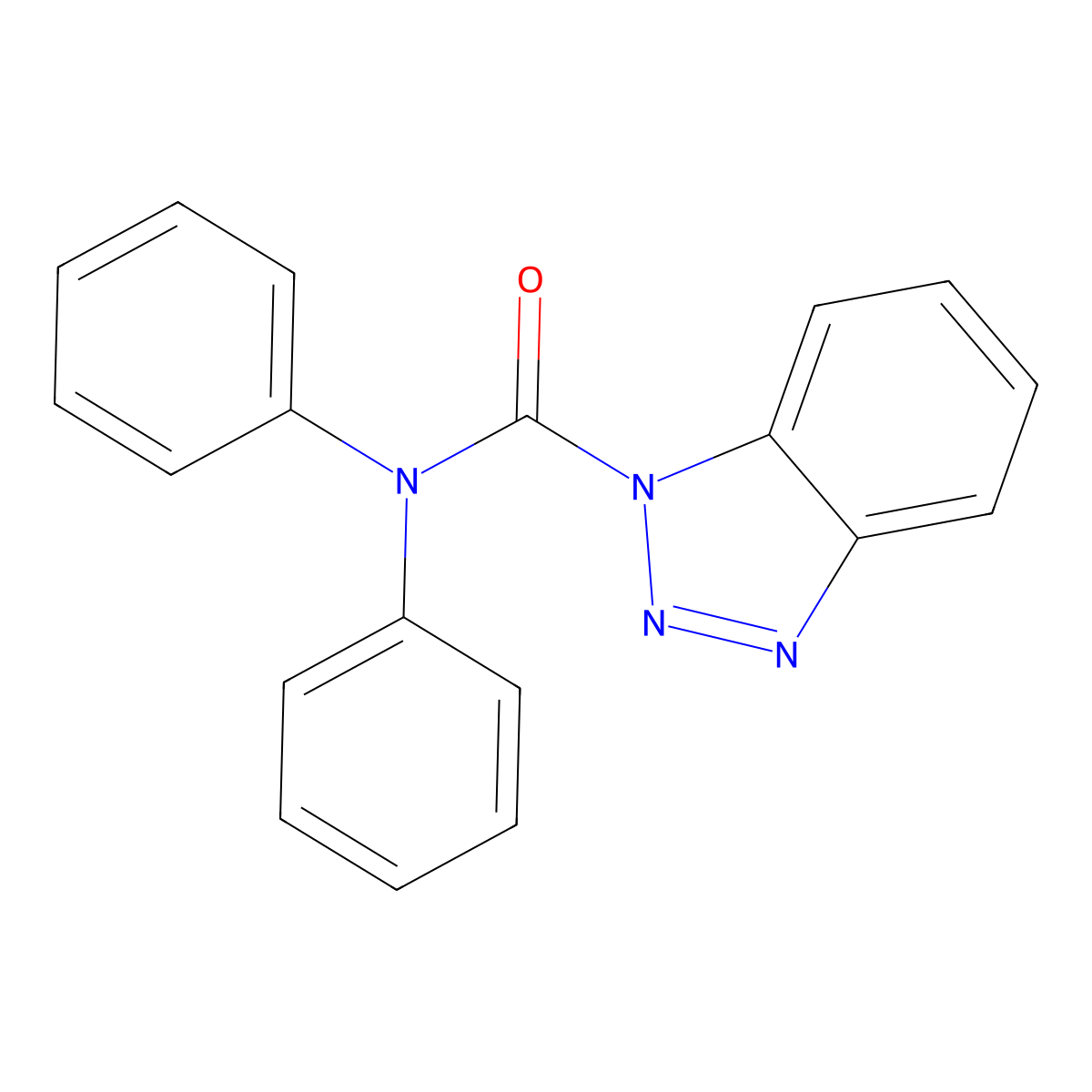 N,N-diphenylbenzotriazole-1-carboxamide molecular structure, CAS 190511-50-3