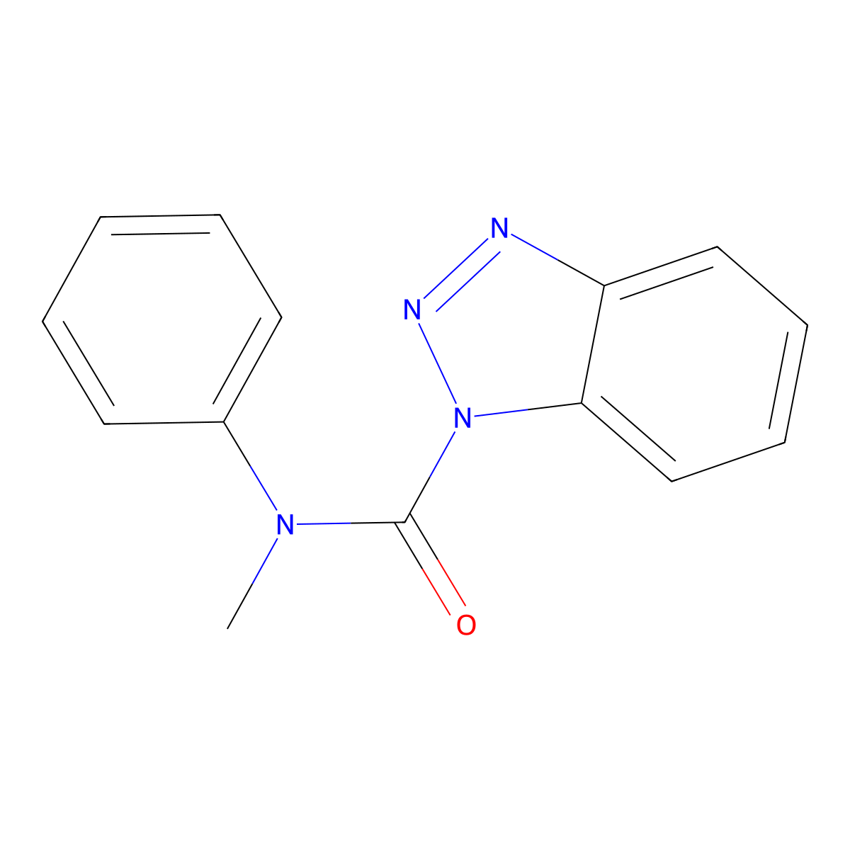 N-methyl-N-phenyl-1H-1,2,3-benzotriazole-1-carboxamide molecular structure, CAS 190511-51-4