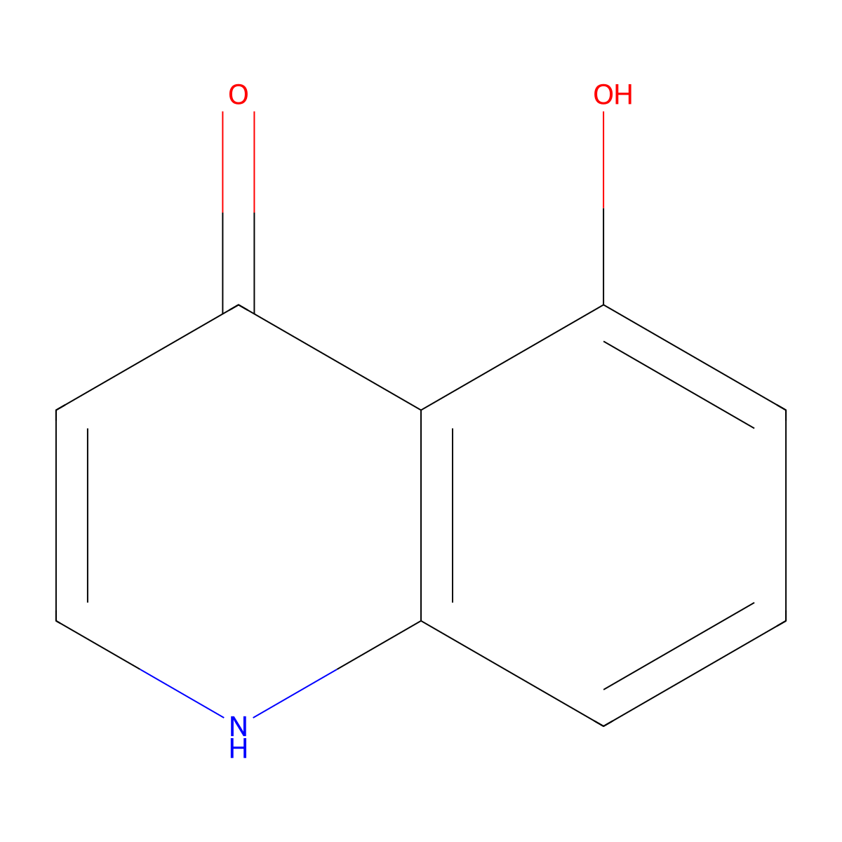 Quinoline-4,5-diol molecular structure, CAS 190516-68-8