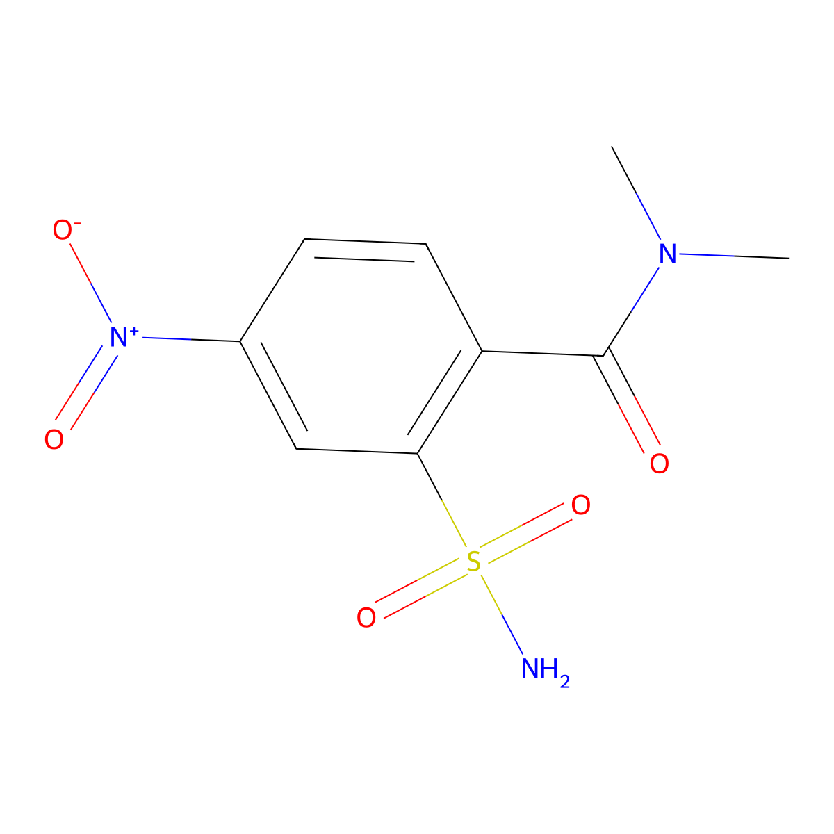 N,N-Dimethyl-4-nitro-2-sulfamoylbenzamide molecular structure, CAS 190520-68-4