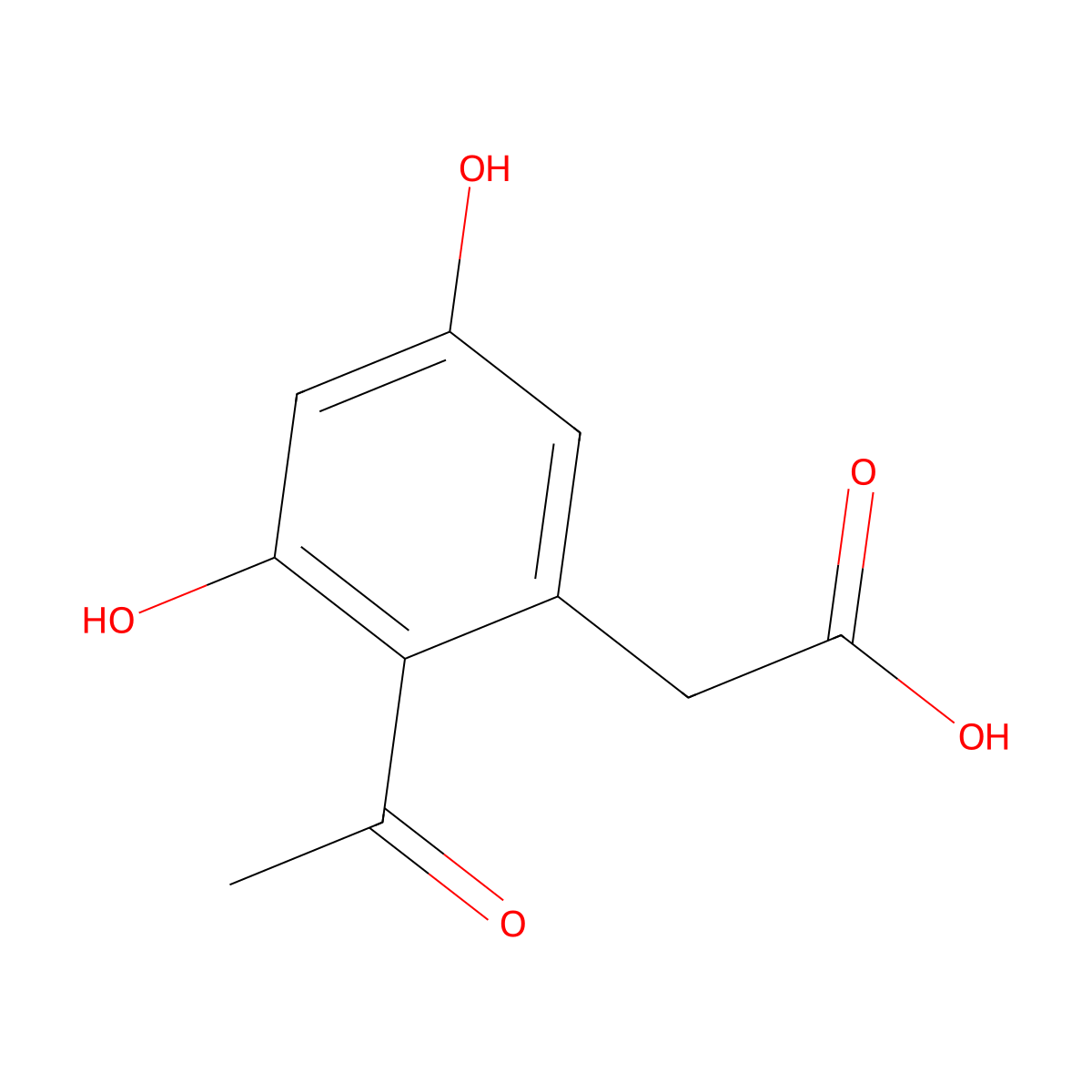 2-(2-Acetyl-3,5-Dihydroxyphenyl)Acetic Acid molecular structure, CAS 19053-94-2