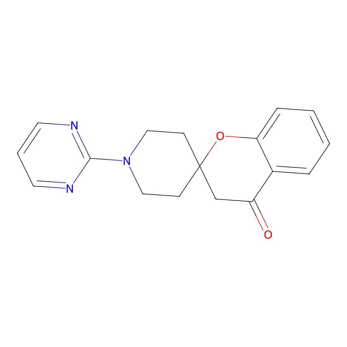 1-(Pyrimidin-2-yl)-3,4-dihydrospiro[1-benzopyran-2,4-piperidin]-4-one molecular structure, CAS 1905374-71-1