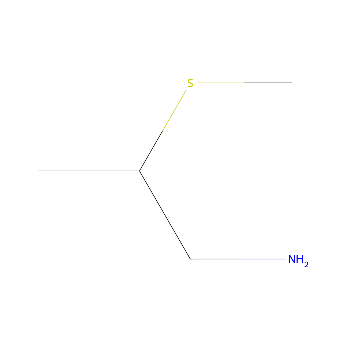 2-(Methylsulfanyl)propan-1-amine molecular structure, CAS 19054-32-1