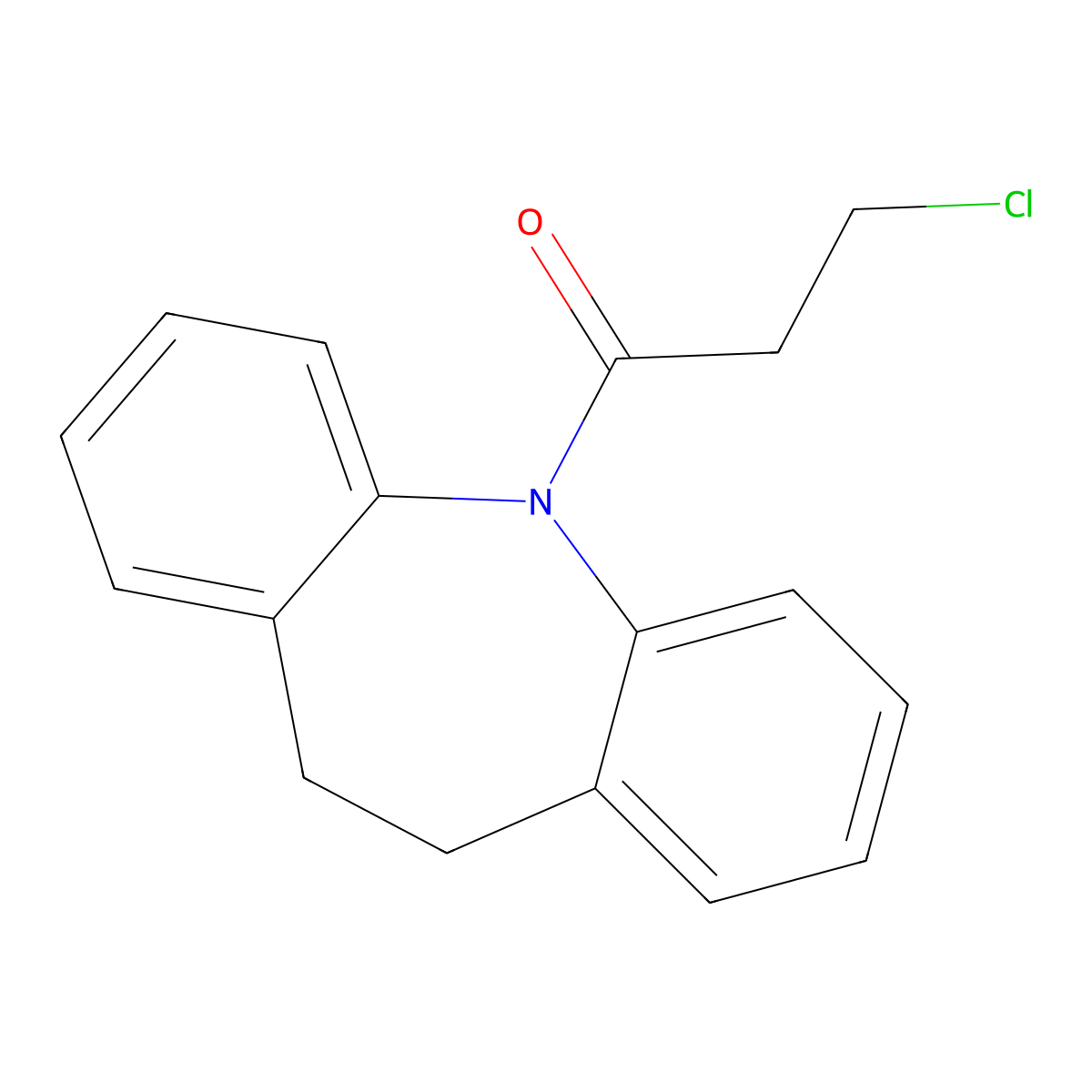 5-(3-Chloropropanoyl)-10,11-dihydro-5H-dibenzo[b,f]azepine molecular structure, CAS 19054-67-2