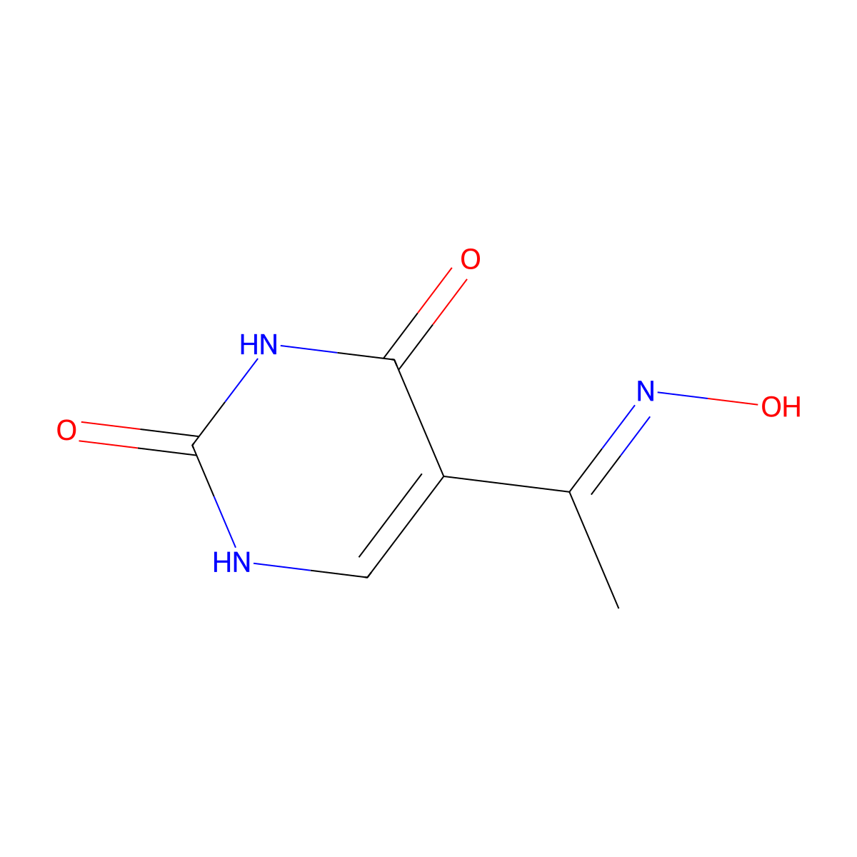 (5Z)-5-[1-(hydroxyamino)ethylidene]pyrimidine-2,4-dione molecular structure, CAS 1905453-18-0