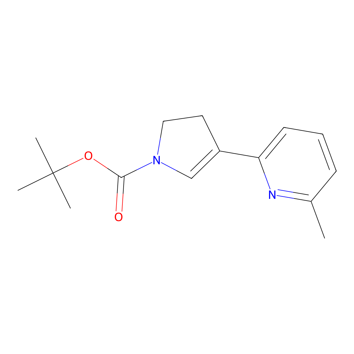 Tert-butyl 2,3-dihydro-4-(6-methylpyridin-2-yl)pyrrole-1-carboxylate molecular structure, CAS 1905484-06-1